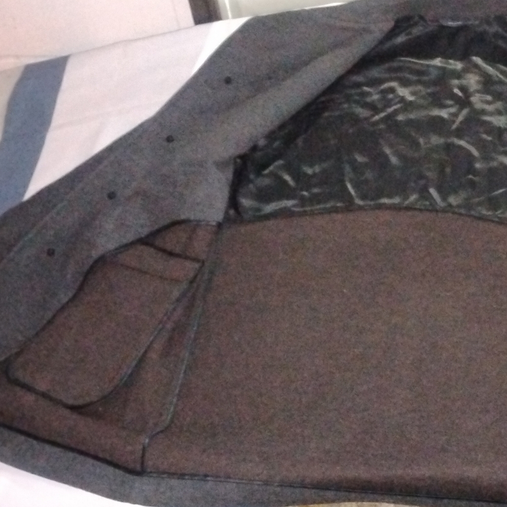 Brooks Brothers Vtg Wool Angora Topcoat 42R Charcoal Grey Overcoat Suit Jacket - Picture 14 of 16